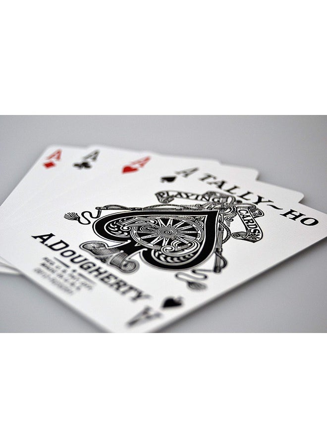 US Playing Cards - 2 Decks Of Tally Ho No 9 Original Fan Back Playing Cards Red And Blue - Image 1