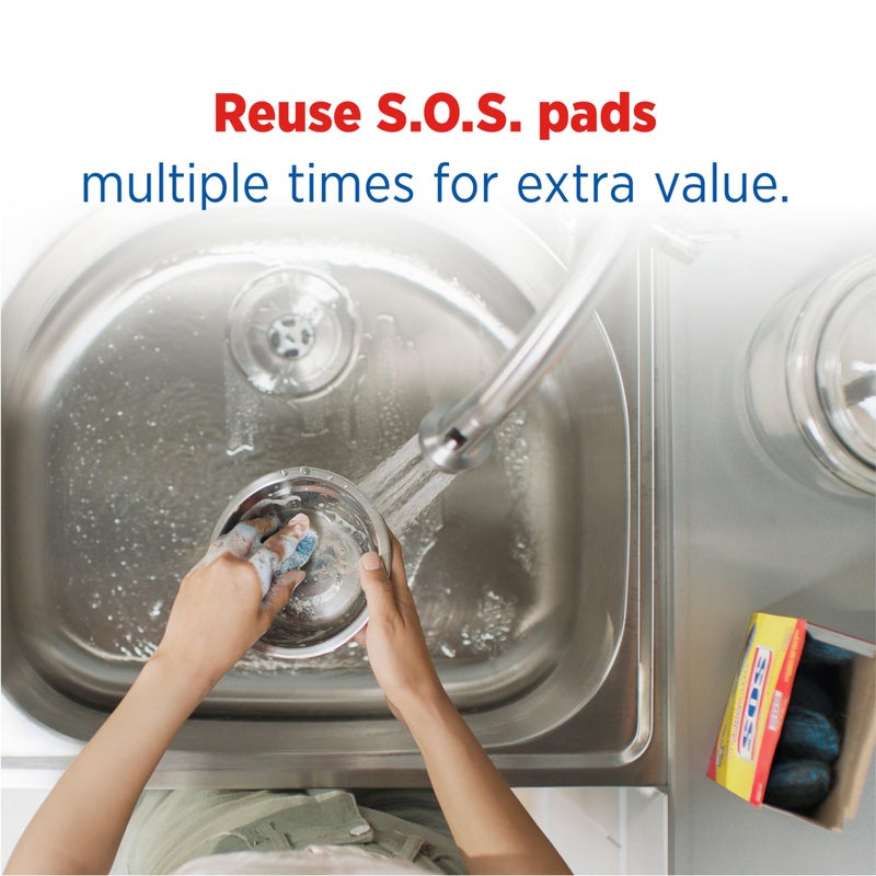 S.O.S-10002 , Steel Wool Soap Pads, 10 Ct - Image 4