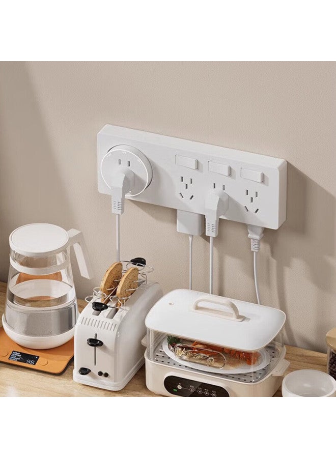 Aokesi 86-type Expandable Socket, Extension Converter Concealed Multi-outlet Household One-to With Switch, Three-g 21-outlets + Five-outlets Left Expansion Light Ring Model Gray