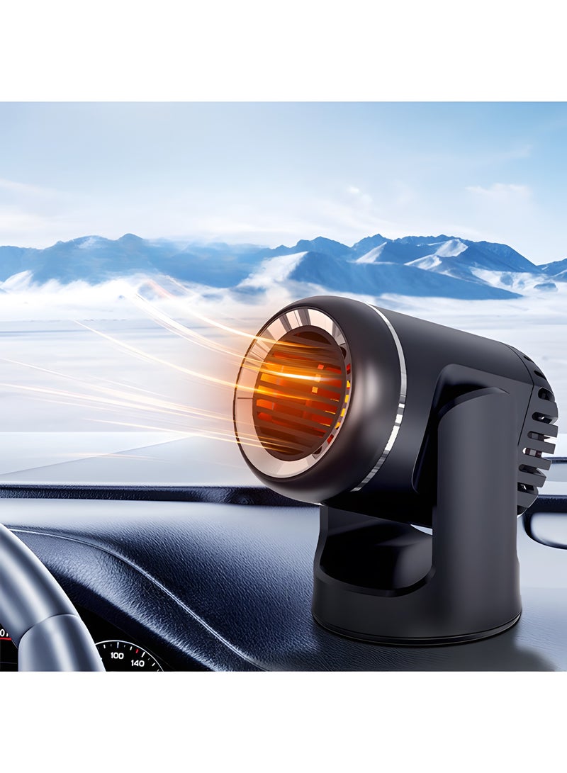 360°Rotation adjustment Car Heater 12V 130W Winter Windscreen defroster Car heater 3s Heating Quickly 2 in 1 Car Heater and Car Cooler Portable Car Heater for Home Car