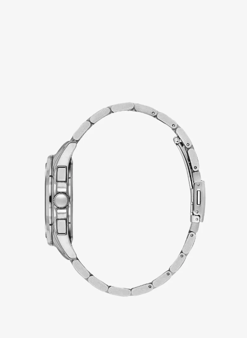 DANIEL KLEIN Men's Stainless Steel Silver Alloy Case Analog Black Round Sunray Dial Japanese Quartz Exclusive 50 Meters Water Resistant