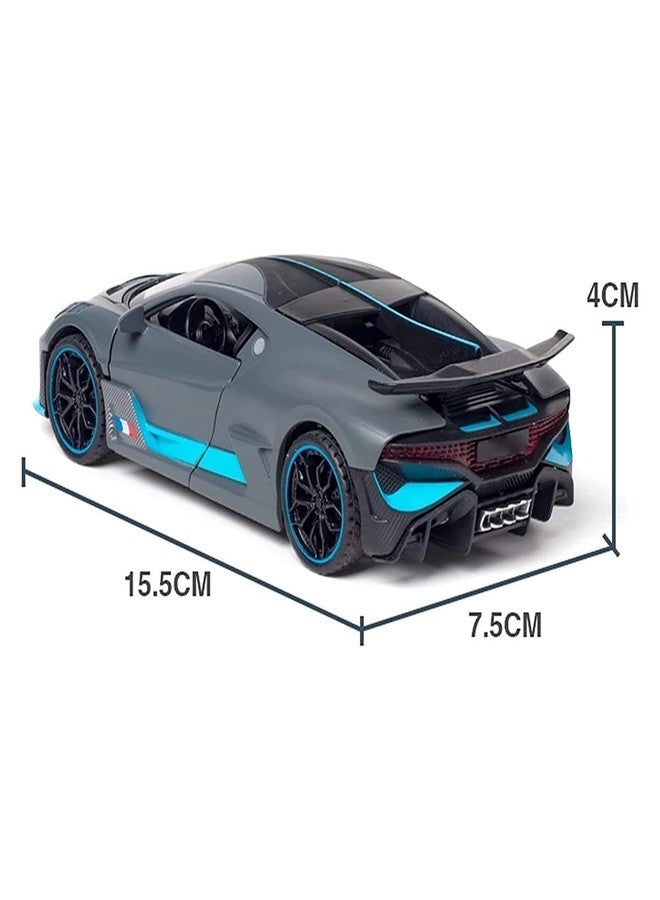 Sky Tech Bugatti Divo 1:32 Exclusive Alloy Metal Pull Back Die-cast Car Diecast Metal Pullback Toy car with Openable Doors & Light, Music Boys Gifts Toys for Kids【Colors as Per Stock】 - Image 3