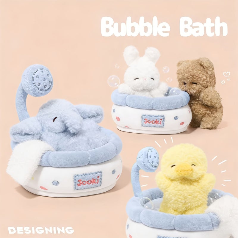 Bubble Bath Duckling Cartoon Plush Toy Pillow Soft Animal Doll Decorative Cushion For Children Room Home Decor Holiday Birthday Gift - Image 2