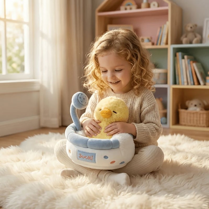 Bubble Bath Duckling Cartoon Plush Toy Pillow Soft Animal Doll Decorative Cushion For Children Room Home Decor Holiday Birthday Gift - Image 4