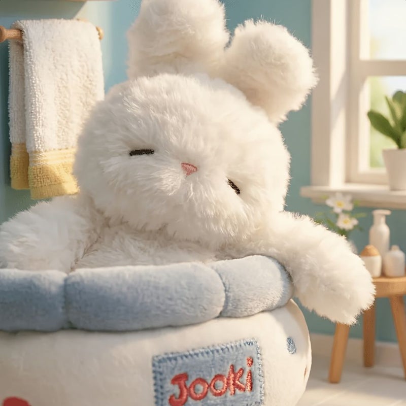 Bubble Bath Duckling Cartoon Plush Toy Pillow Soft Animal Doll Decorative Cushion For Children Room Home Decor Holiday Birthday Gift - Image 3