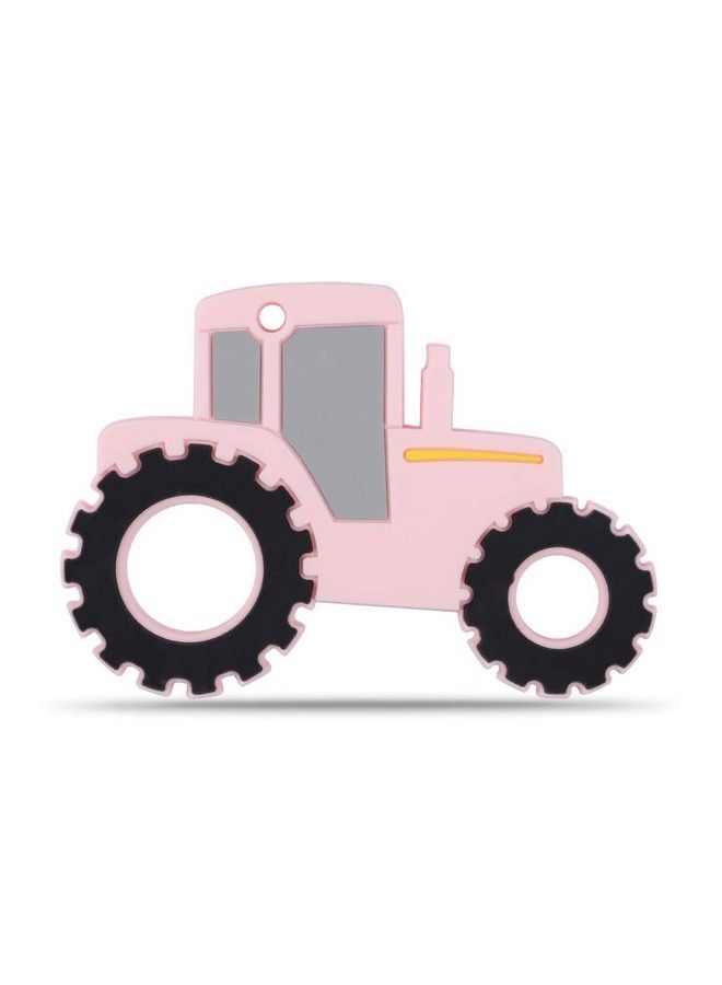 AmazingM Car Series Baby Teething Toysfood Grade Silicone Chew Teether For 3 Months+ Infant Boy And Girltoddler Sensory Chewing Teetherbpa Free. (Tractor Pink) - Image 2