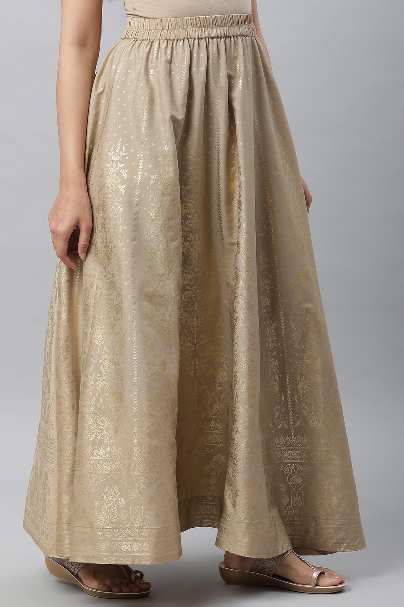 Aurelia Printed Strechable Skirt For Women | Ankle Length Skirt For Women - Image 4