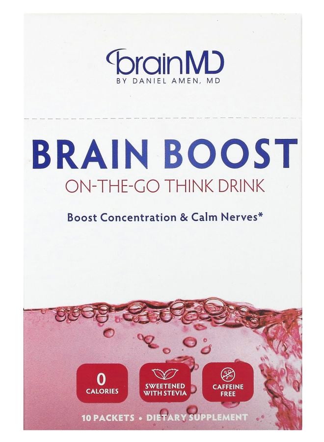 BRAINMD Brain Boost OnTheGo Think Drink Caffeine Free 10 Packets