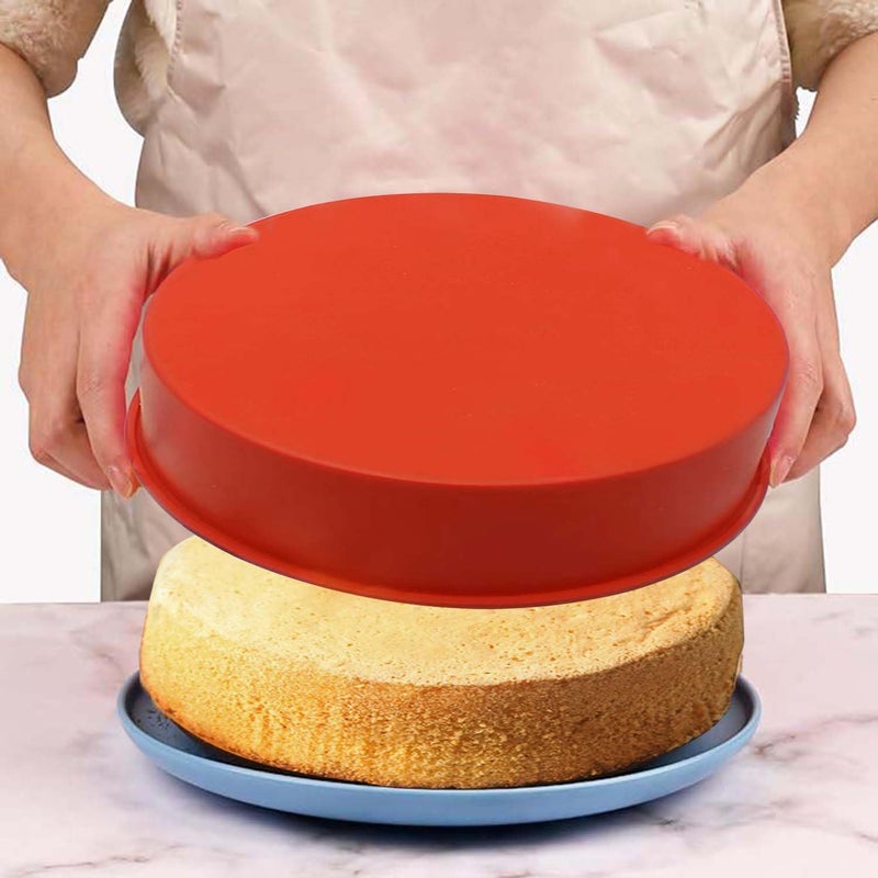 SV Silicone round cake Pan, 6 inch Nonstick smash Pans for Layer, Smash, and Cheese Cakes, 3 packs - Image 3