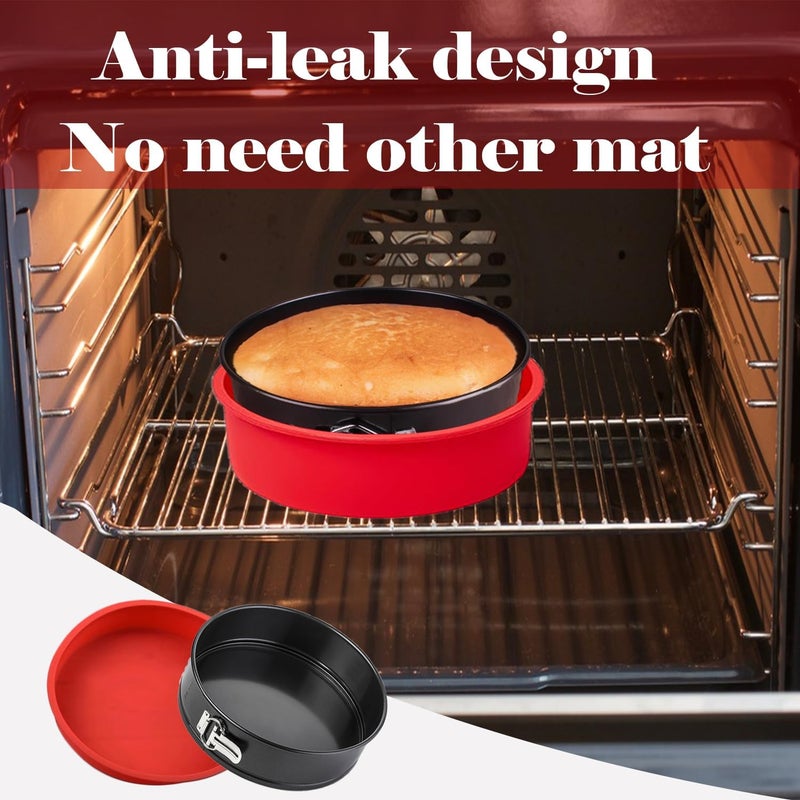 SV Silicone round cake Pan, 6 inch Nonstick smash Pans for Layer, Smash, and Cheese Cakes, 3 packs - Image 4