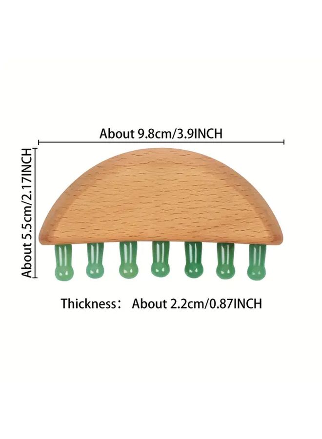 Amethyst Crystal Head Massage Comb 7 Tooth Acupressure Tension Relief Home Gift - Image 3