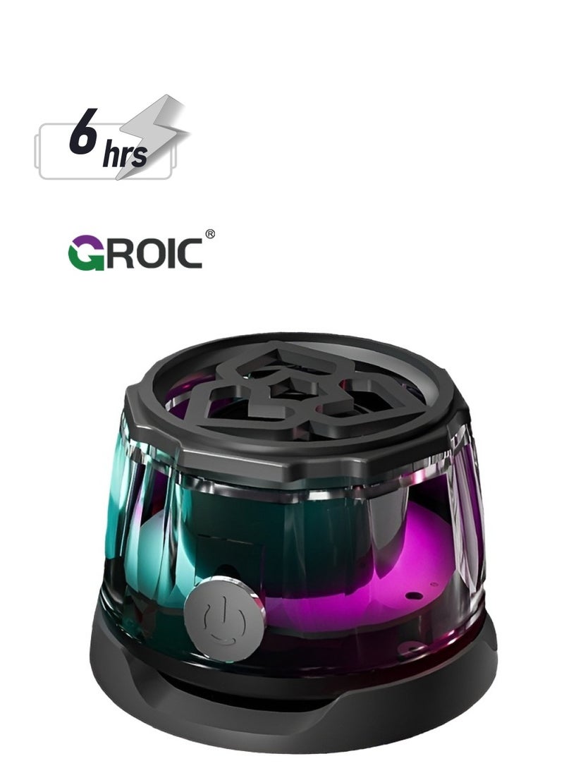 GROIC Bluetooth Speaker Auras Studio 4 360 Surround Sound Diamond Shaped Ambient Lighting Effect Desktop Bluetooth 5.0 Speaker Subwoofer  - Image 1