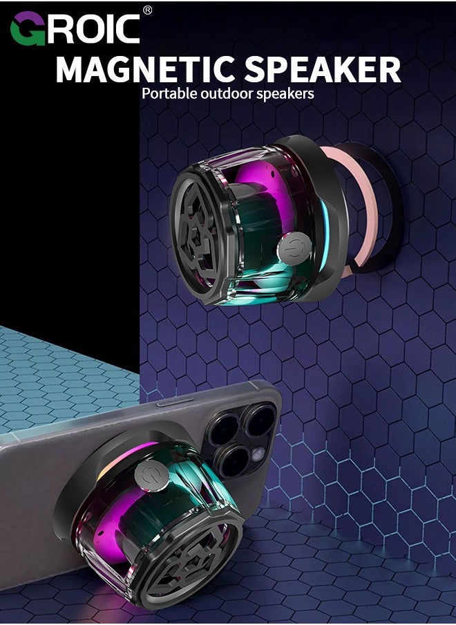 GROIC Bluetooth Speaker Auras Studio 4 360 Surround Sound Diamond Shaped Ambient Lighting Effect Desktop Bluetooth 5.0 Speaker Subwoofer  - Image 2