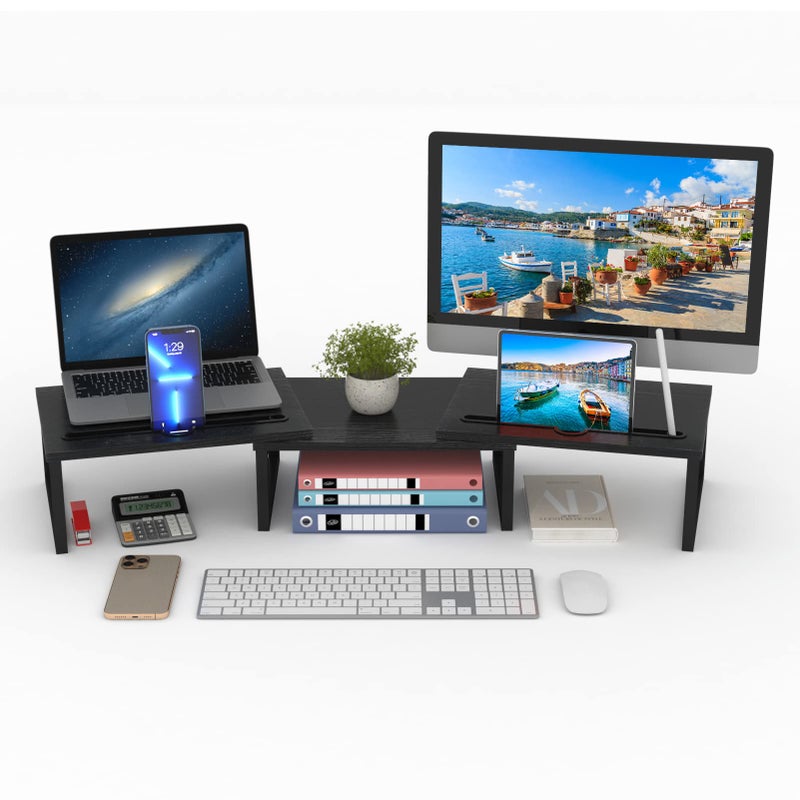 HORLIMER Monitor Stands Desktop Black - Image 1