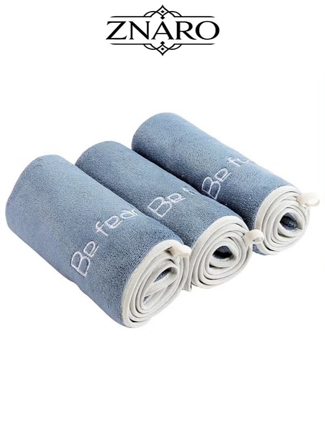ZNARO 3-Pack Microfiber Gym Towels, Super Soft and Quick-Drying Sports Towel 13.7 x 29.5 Inch, Fitness Workout Tennis Yoga Cycling Swimming Bath Towels Set - Image 1