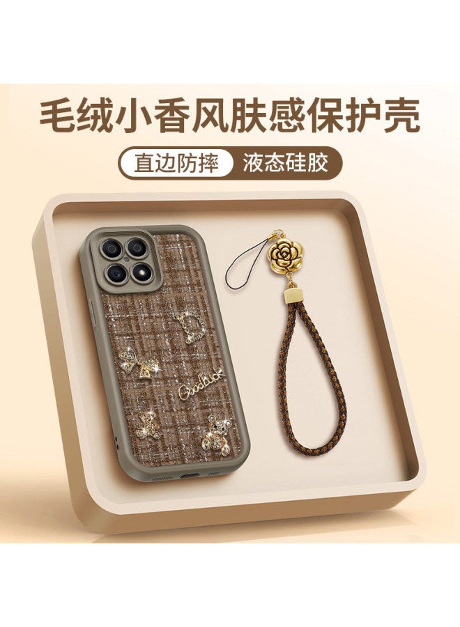 Suitable For Honor X Series Protector Case, Chanel-style Bear Accessories, Anti-drop Phone Case Protective Cover
