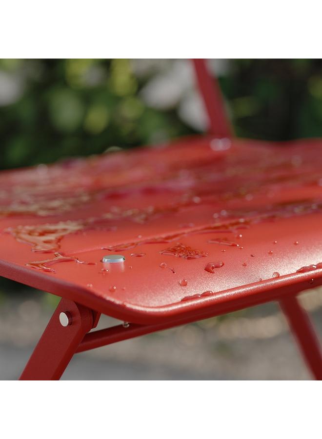 زبون كرسي قابل للطي، أحمر فاتح للاستخدام الخارجي - Image 4