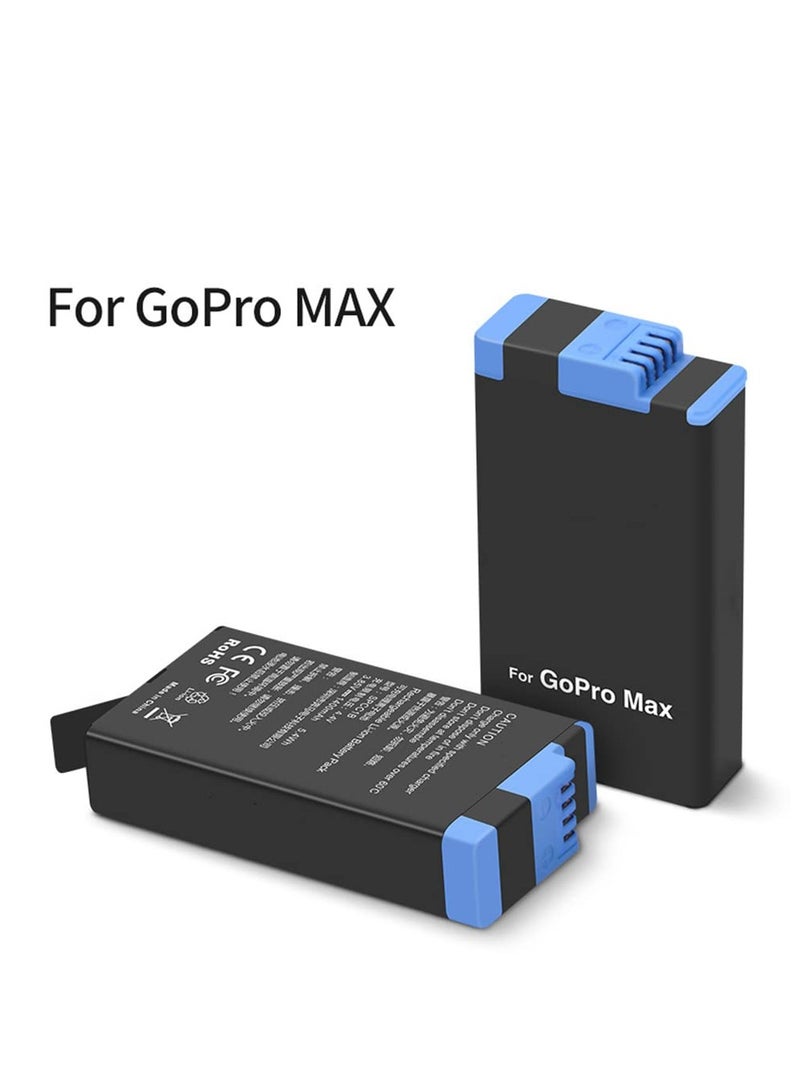 New Intelligent 1400mAh Lithium Ion Replacement Battery Full Decode For 360 Panoramic Go Pro Max Camera (Pack of 2 Battery)  - Image 3