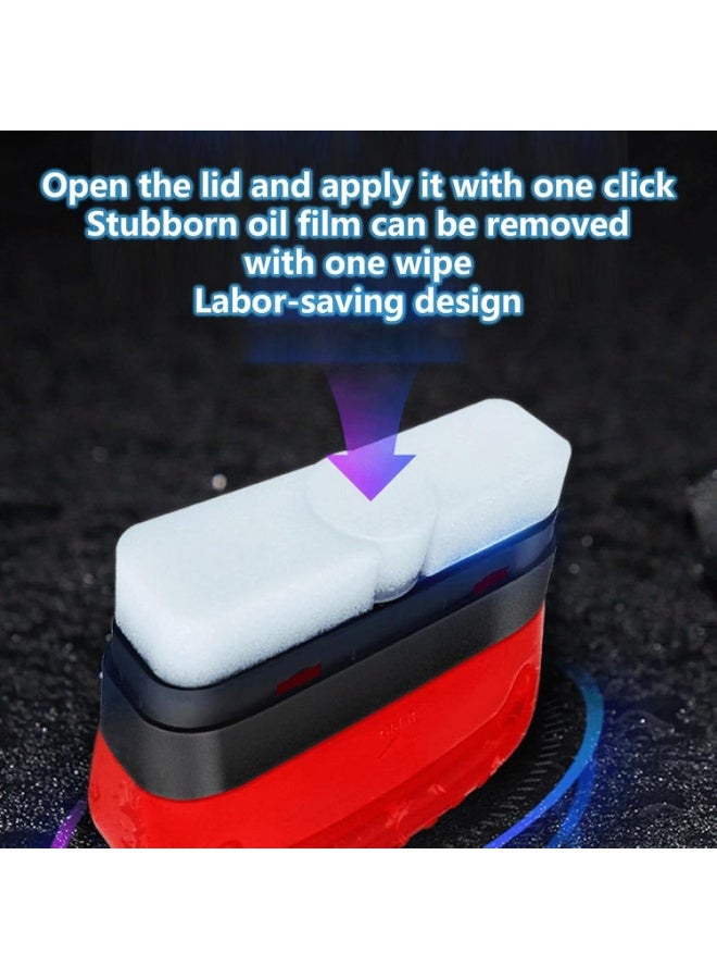 4-Piece Car Windshield Oil Membrane Cleaning Brush - Front Car Oil Membrane Cleaner, Car Oil Membrane Cleaning Brush, Strong Windshield Remover that Prevents Rain and Fog, Cleaning Brush (4 Pieces) - Image 5