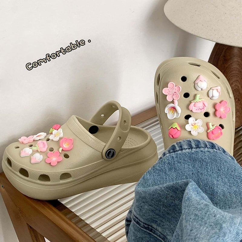 ZSRVAJ 24-Piece Flower Shoe Charms Set for Crocs - Customizable DIY Decoration - Image 4