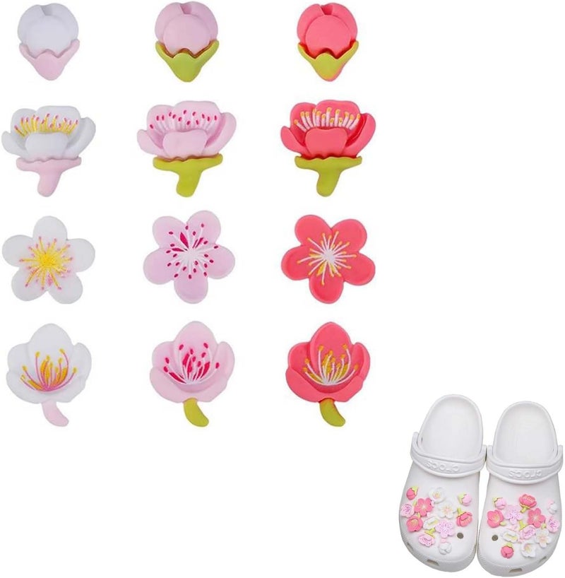 ZSRVAJ 24-Piece Flower Shoe Charms Set for Crocs - Customizable DIY Decoration - Image 1
