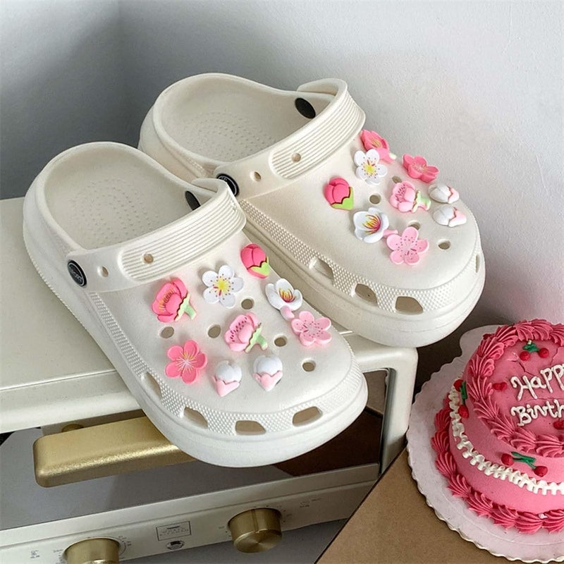 ZSRVAJ 24-Piece Flower Shoe Charms Set for Crocs - Customizable DIY Decoration - Image 2