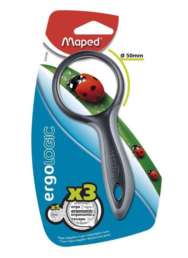 Maped عدسة مكبرة مستديرة مقاس 50 مم بمقبض بألوان متنوعة  - Image 1