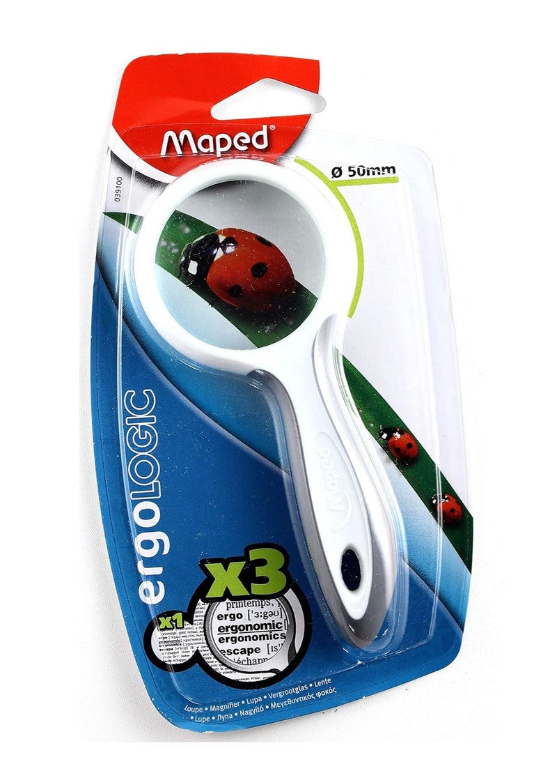 Maped عدسة مكبرة مستديرة مقاس 50 مم بمقبض بألوان متنوعة  - Image 2