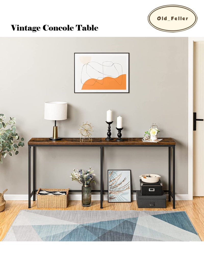Old_Feller Extended Console Table Vintage Table Simple Sofa Table Home Coffee Corner Display Entryway Table for Couch Hallway Entrance Living Room - Image 2