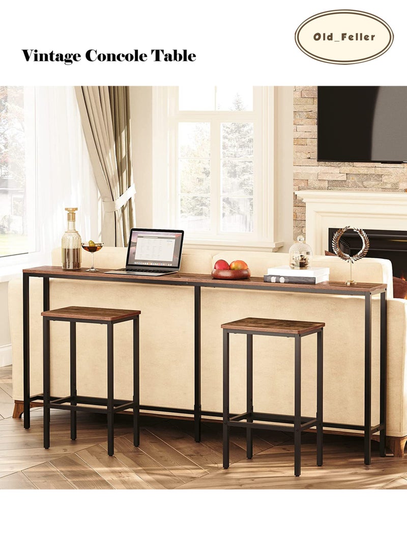 Old_Feller Extended Console Table Vintage Table Simple Sofa Table Home Coffee Corner Display Entryway Table for Couch Hallway Entrance Living Room - Image 5