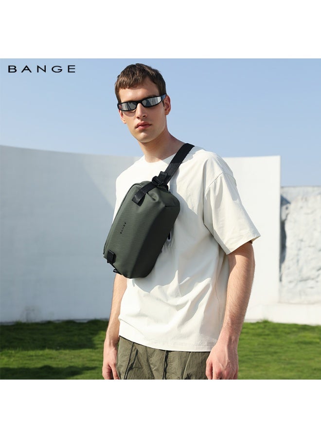 BANGE New Daily Unisex Wholesale Lightweight Waterproof Custom Men Crossbody Messenger Bag 7837 Black - Image 2