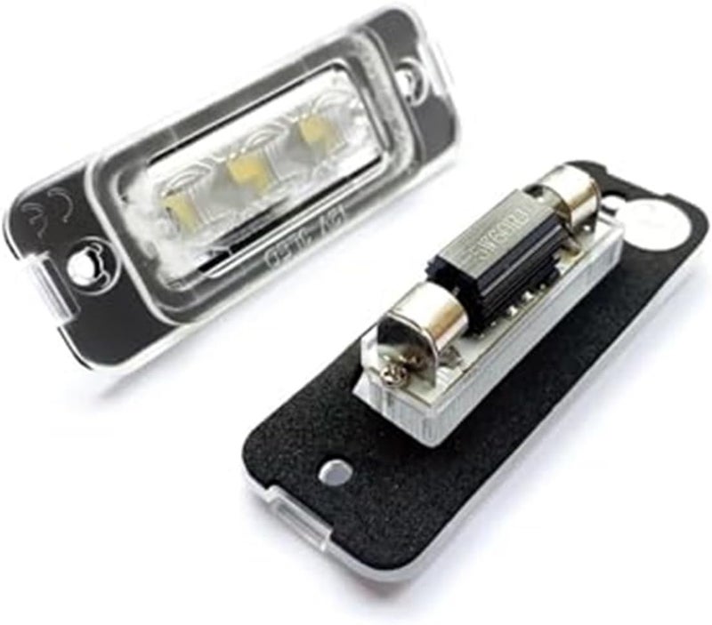 DEMULAX 2Pcs White License Plate Light for Benz - Image 1