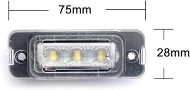 DEMULAX 2Pcs White License Plate Light for Benz - Image 4