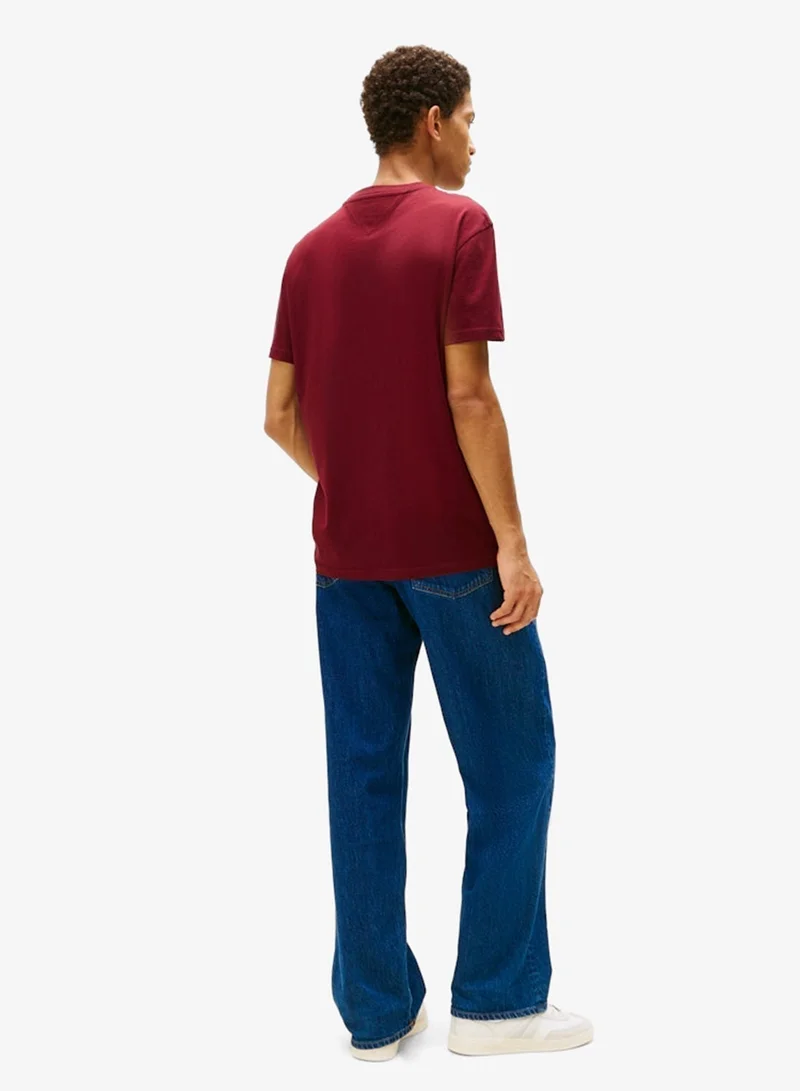 TOMMY JEANS Linear Logo Embroidery Jersey T-Shirt