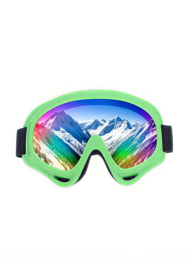 ZQtyf Ski Goggles - UV Adjustable Riding Offroad Protective Goggles, Snow Snowboard Goggles For Youth Men Women Kids Boys (Green) - Image 1