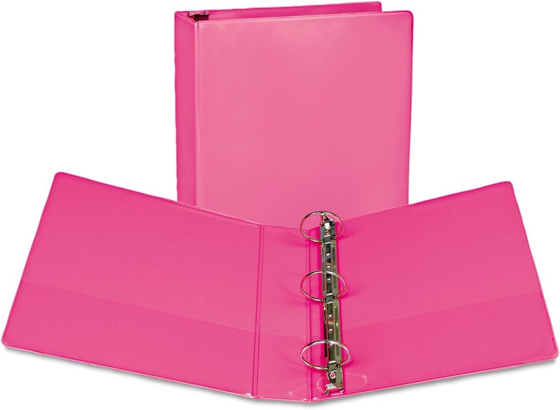 Samsill Samsill U86676 Fashion View Binder Round Ring 11 x 812 2Inch Capacity Berry 2Pack  - Image 1