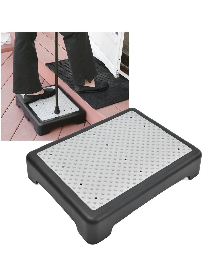 GGOOT Indoor Outdoor Step Stool Anti Slip Half Step Lightweight Stackable Mobility Platform Step Half Step for Stairs, Cars, Bed, Chair, Shower, Portable Step Riser for Elderly and Disabled - Image 2