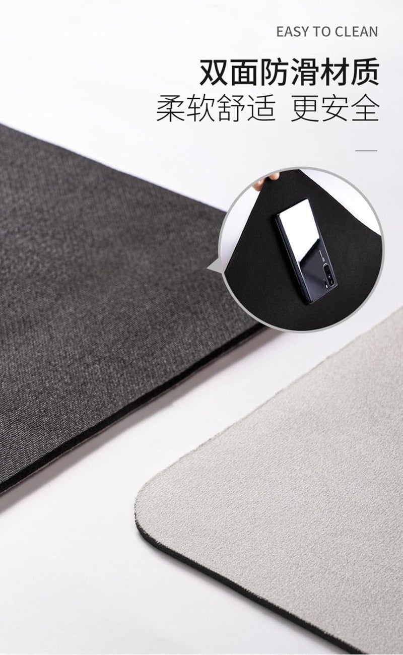 JOLYMIT DShape Bathroom Mat for Kitchen Living Room Quickly Drying Bathroom Mat Rubber Non Slip Mat Washable Bath Mats for Bathroom Accessories Gray 1 Pcs - Image 3