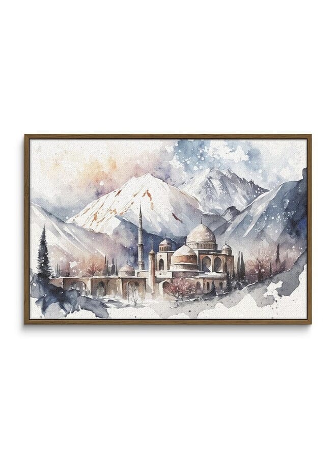 Home Gallery Mosque Abstract Geometric Hand Painted Framed Wall Art - Image 3