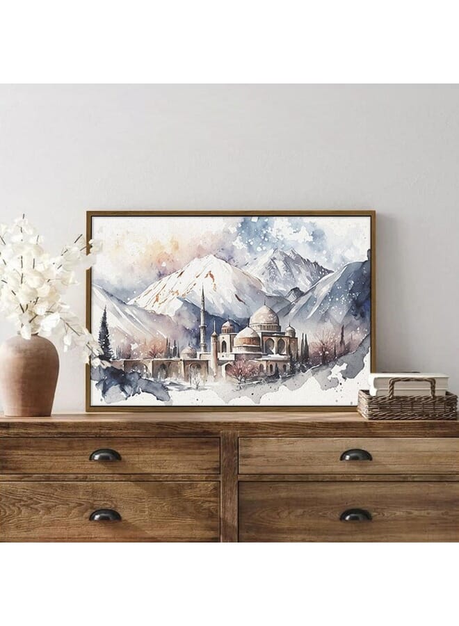 Home Gallery Mosque Abstract Geometric Hand Painted Framed Wall Art - Image 4