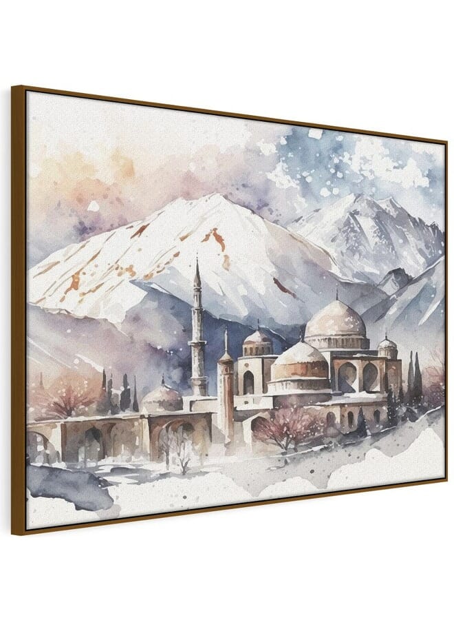 Home Gallery Mosque Abstract Geometric Hand Painted Framed Wall Art - Image 5
