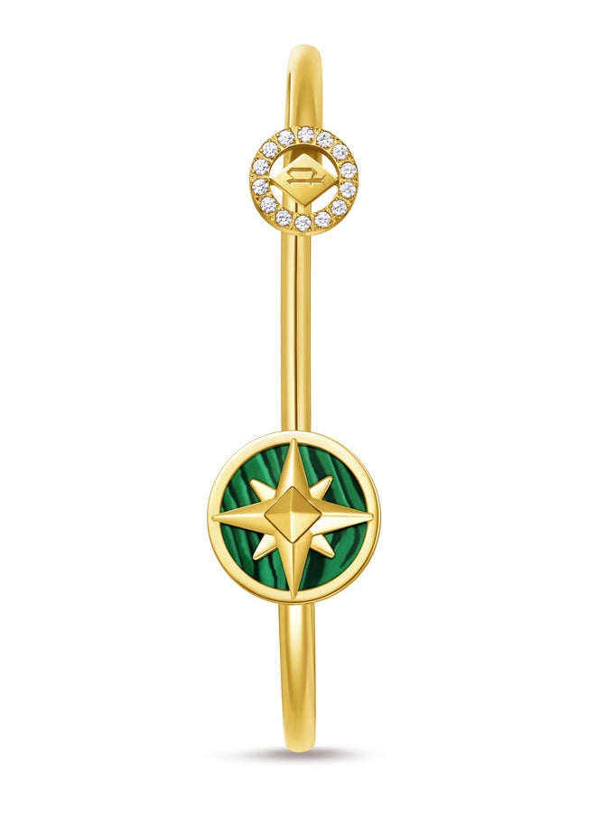 POLICE - Lucky Star Bangle for Women Gold Plating with MalachitePEJLG0002001 - Image 1
