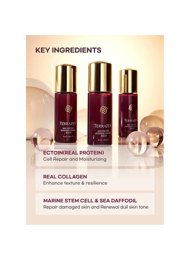 Terrazen - Age Control Treatment Peptide & Collagen Serum, 1.85 fl oz / 55ml - Korean Face Serum, K Beauty, AGE CONTROL INTENSIVE FIRMING SERUM - Image 1