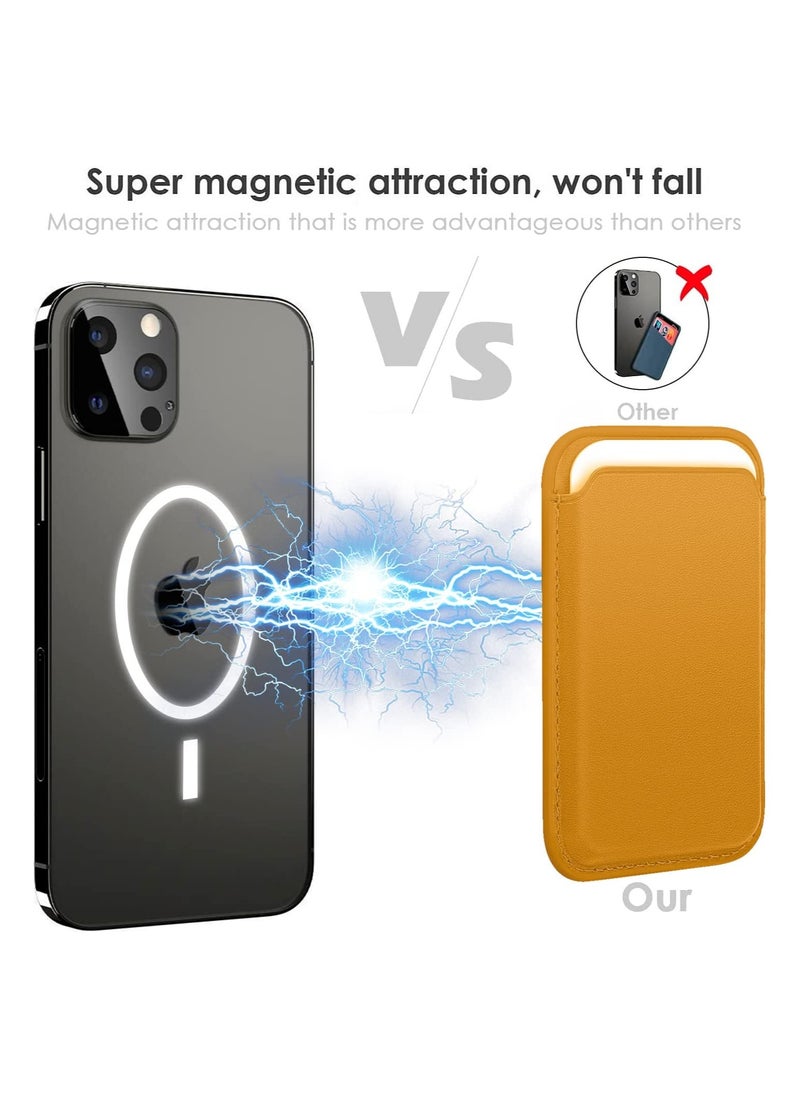 Generic - Mag Safe Wallet for iPhone MagSafe - Leather Card Holder Compatible with iPhone 12/13, Magnetic Back Sticker for Easy Card Access - Image 1
