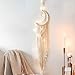 Yimerlen LED Dream Catcher,Beige Handmade Half Circle Moon Design Light up MacramÃƒÂ© Moon Dream Catcher for Boho Wall - Image 2