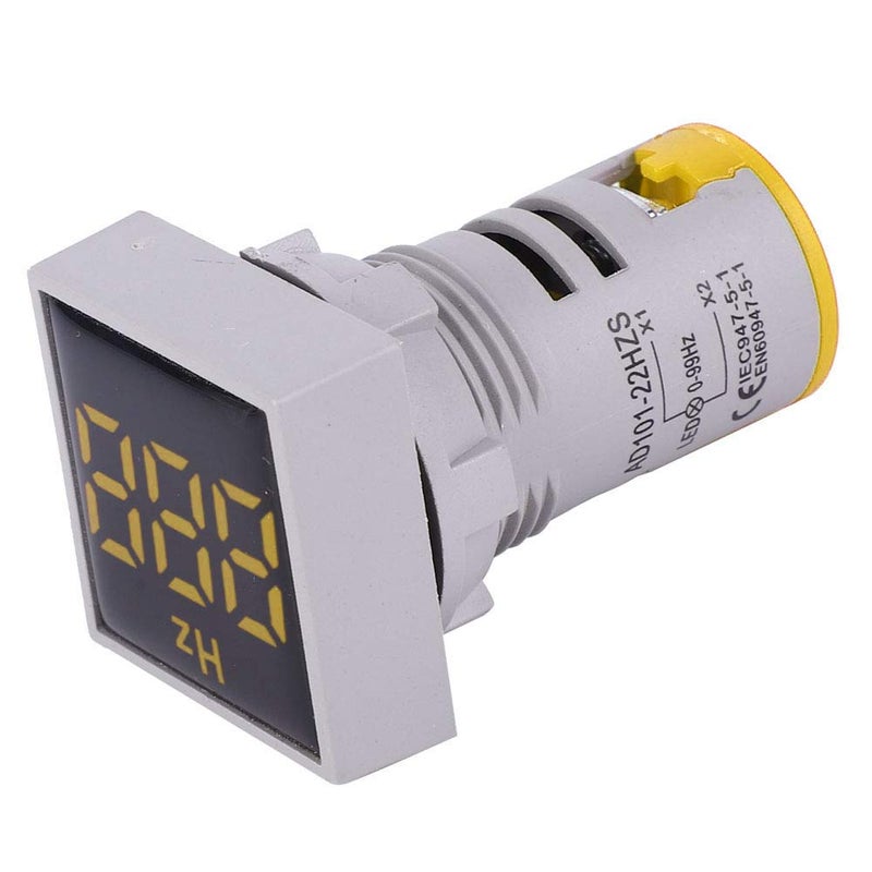 Yellow Digital Frequency Meter 20 75Hz AC Frequency Indicator Circuit Tester For Electrical Panel Industrial Power Measurement - Image 5