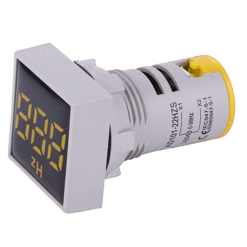 Yellow Digital Frequency Meter 20 75Hz AC Frequency Indicator Circuit Tester For Electrical Panel Industrial Power Measurement - Image 4