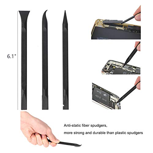 Kaisi Professional Electronics Opening Pry Tool Repair Kit with Metal Spudger Non-Abrasive Nylon Spudgers and Anti-Static Tweezers for Cellphone iPhone Laptops Tablets and More, 20 Piece - Image 4
