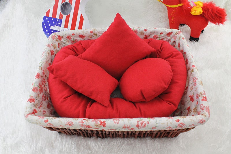 Newborn Colorful Posing Pillows Photography Props Red