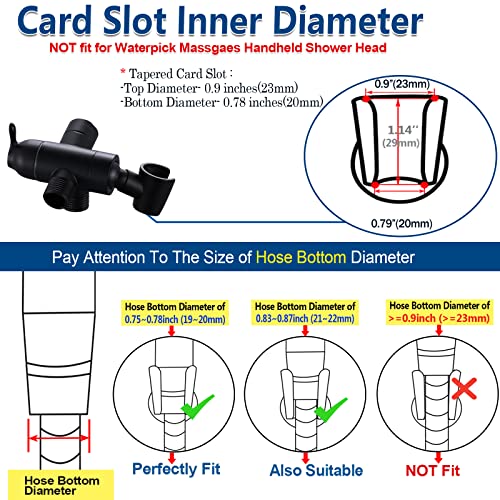 YDmeet Shower Arm Diverter with Handshower Mount, G1/2 Brass 3 Way Shower Diverter Valve Bathroom Universal Shower System Replacement for Handheld Shower and Fixed Shower Head(Matte Black) - Image 5